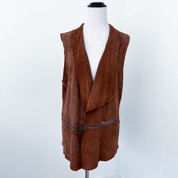 Sundance | Traditions Told 100% Genuine Leather Vest | Brown | XL - Picture 1 of 10